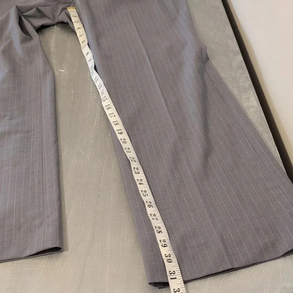BANANA REPUBLIC JACKSON-FIT GRAY STRIPE 95% WOOL STRETCH DRESS WORK PANT SZ 10 - Picture 10 of 15